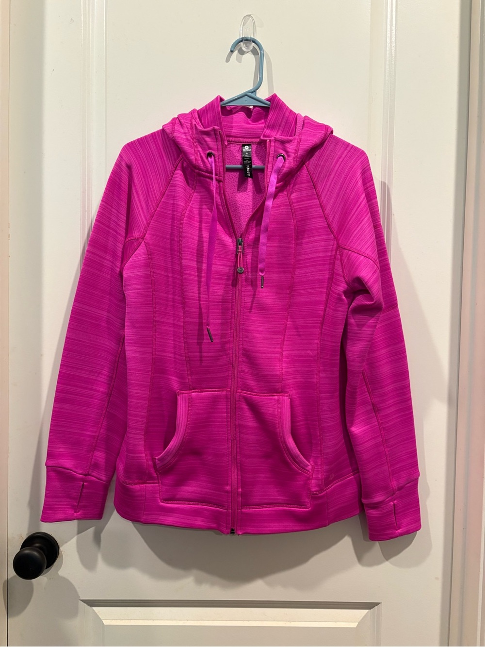 Women’s 90 Degree By Reflex Vibrant Fuchsia Full-Zip Hoodie Jacket -can fit M/L